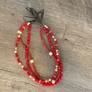 VINTAGE boho beaded necklace